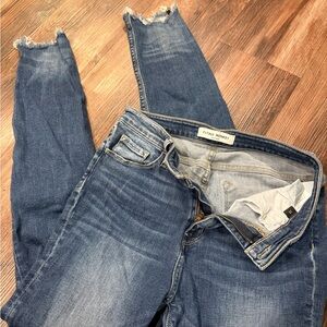 Flying Monkey Distressed Ankle Jeans in Blue